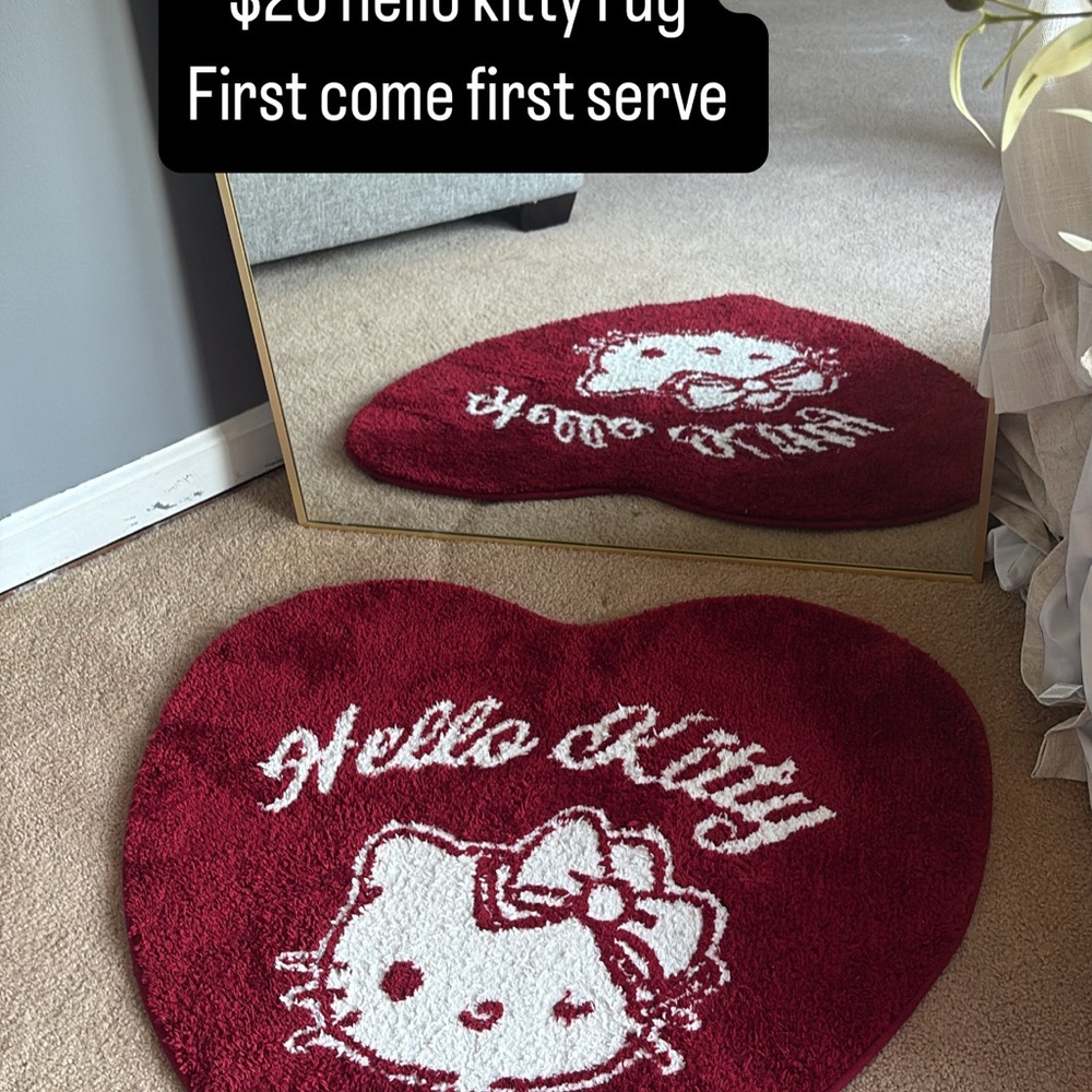 Hello Kitty Red Heart Door Mat
